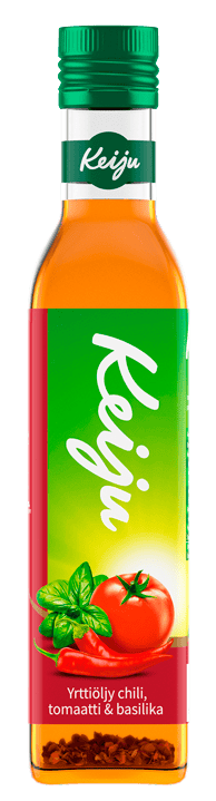 Keiju chili, tomaatti & basilika yrttiöljy