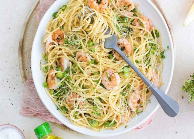 Sitruunainen jättikatkarapupasta